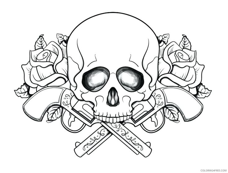Printable skull coloring pages pdf ideas