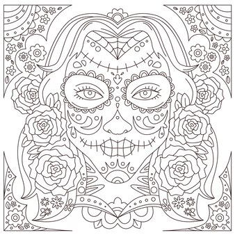 Adult coloring books pdf skull images