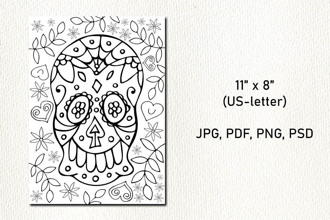 Skull coloring pages by irisidia