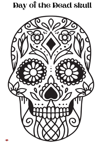 Day of the dead colouring pages teaching resources