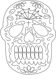 Sugar skull day of the dead mask