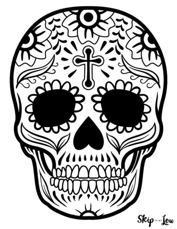 Sugar skull coloring pages skip to my lou