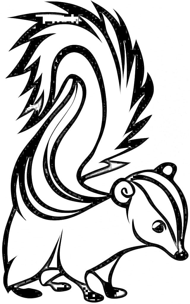 Skunk coloring pages