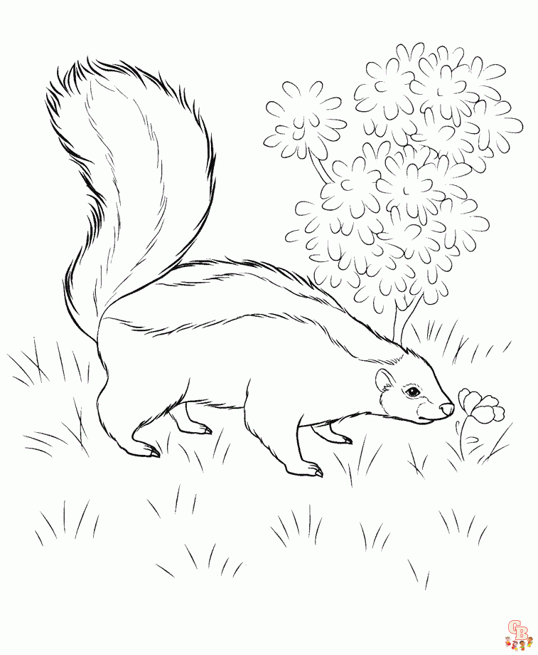 Printable skunk coloring pages free for kids and adults