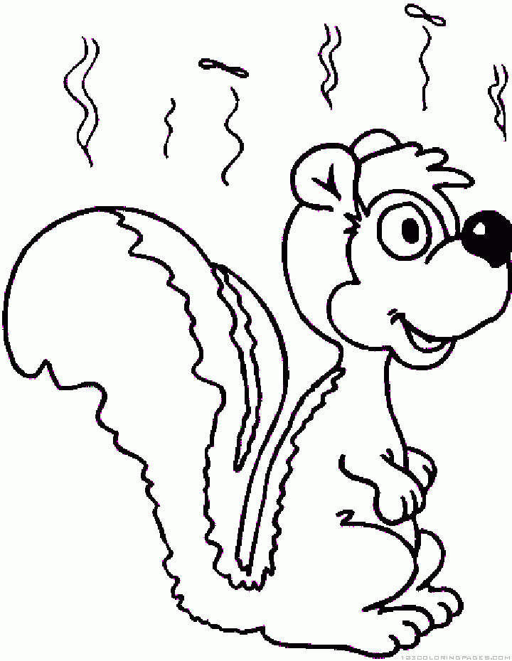 Skunk coloring pages