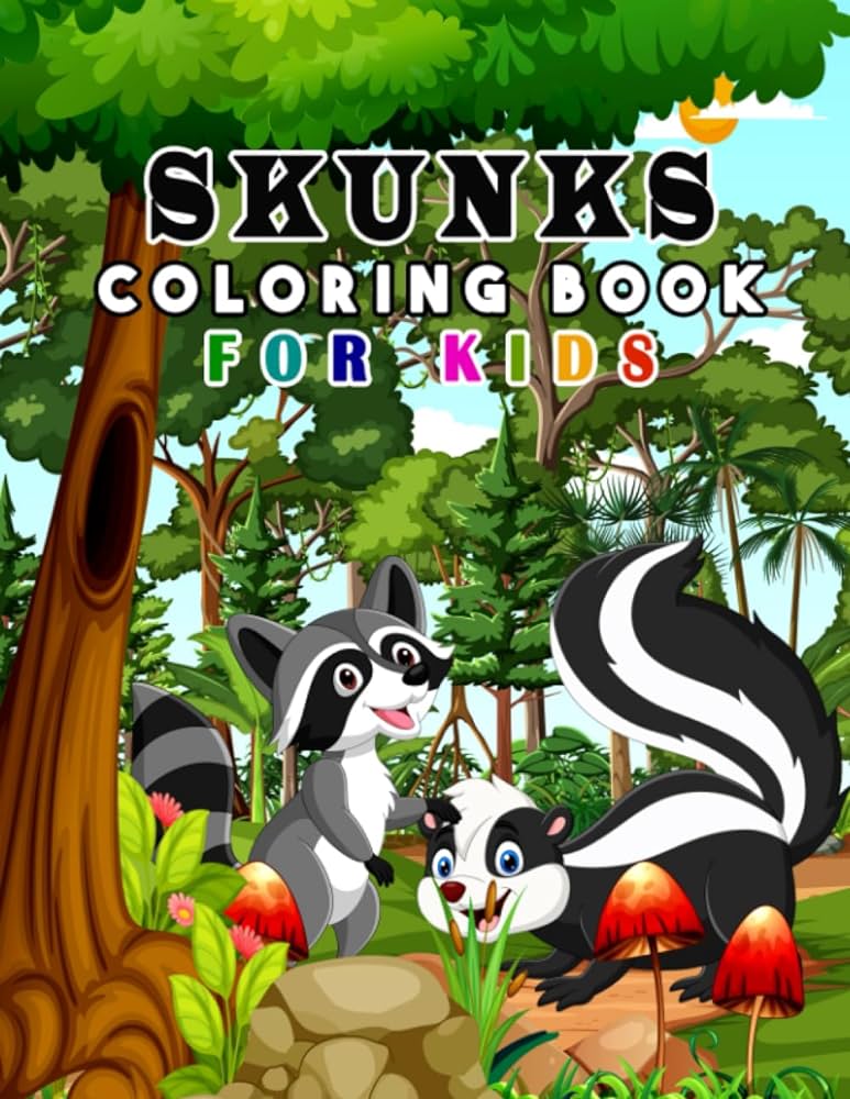 Skunks coloring book for kids playful skunk coloring book for kids with fun coloring pages coloring books joseph books