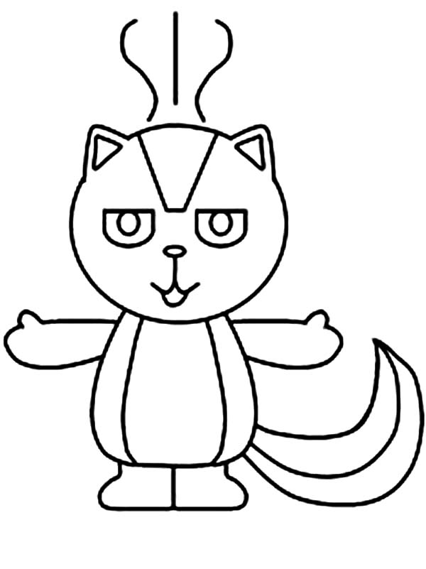 Skunk smell bad coloring page color luna