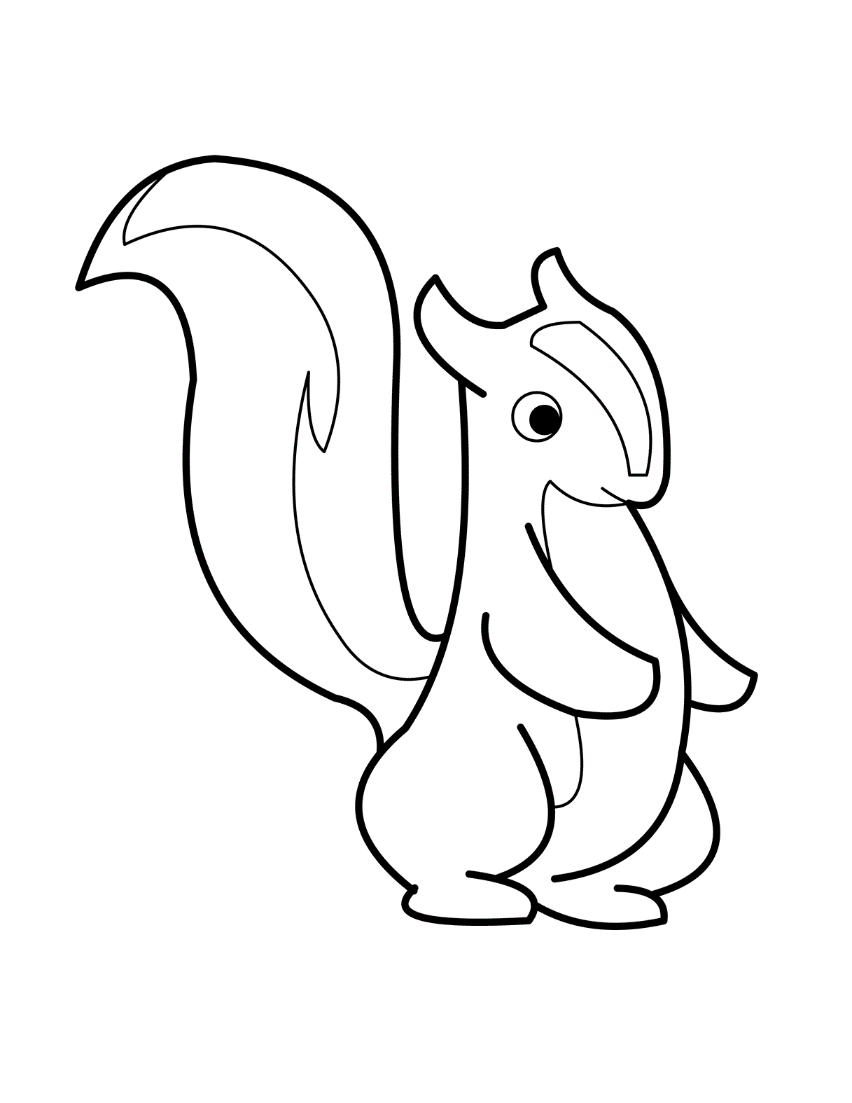 Free printable skunk coloring pages for kids