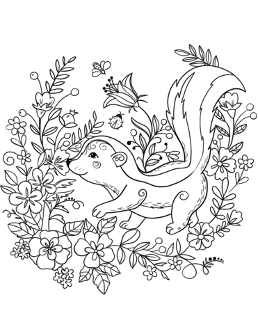 Skunk coloring page free printable coloring pages in animal coloring pages coloring pages coloring book art