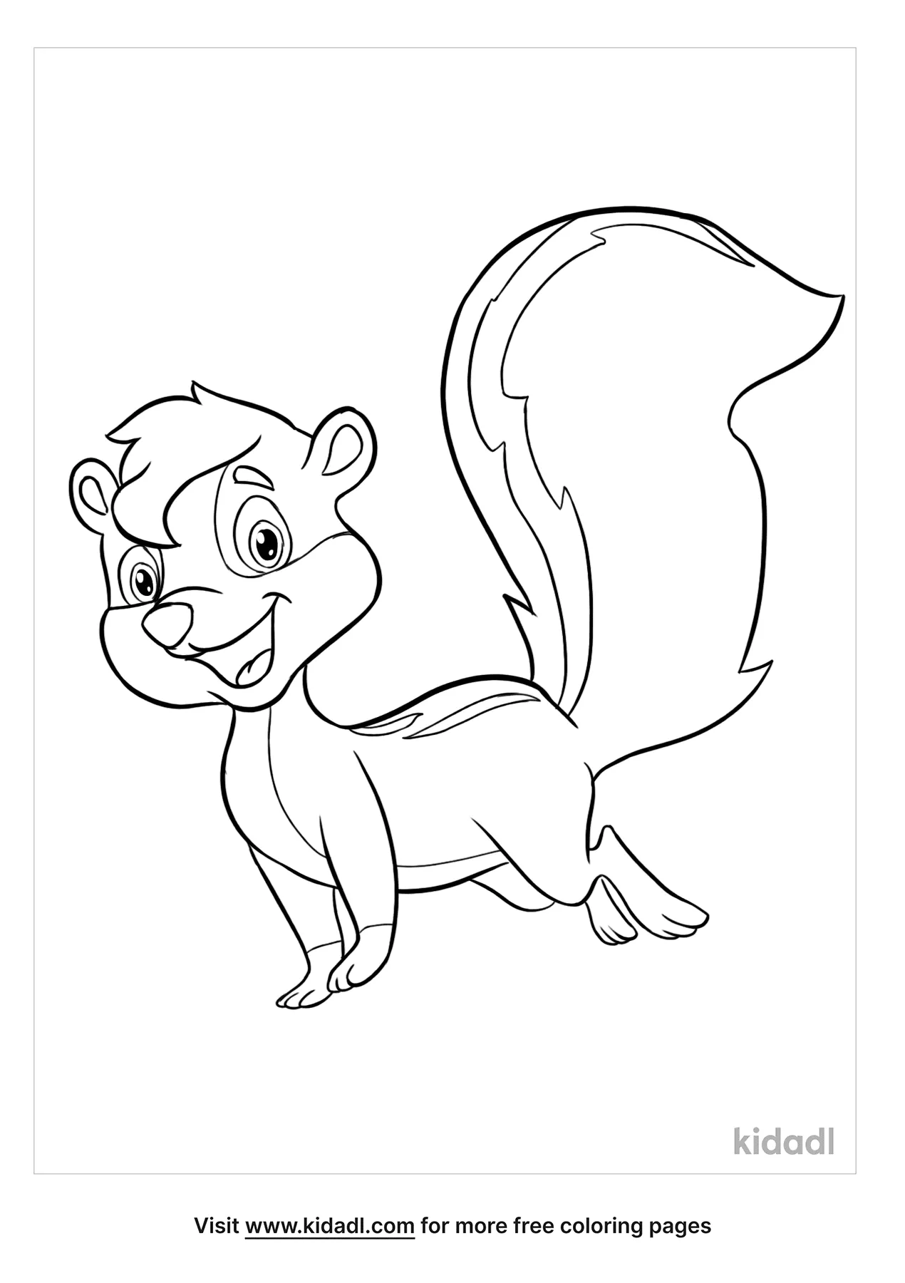 Free cute skunk coloring page coloring page printables