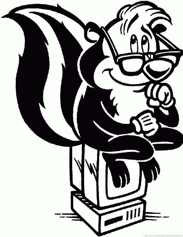 Skunk coloring pages