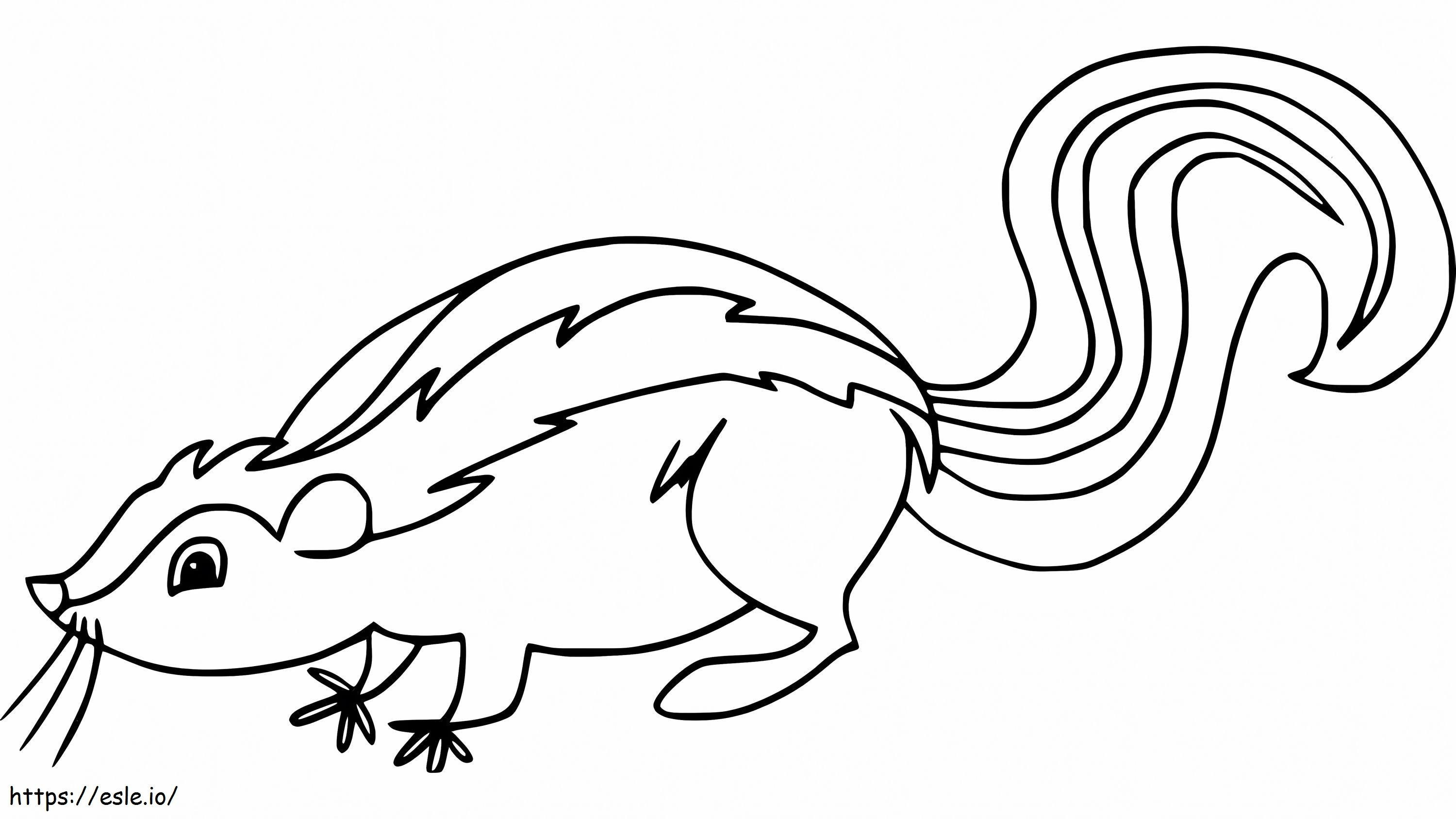 Printable skunk coloring page