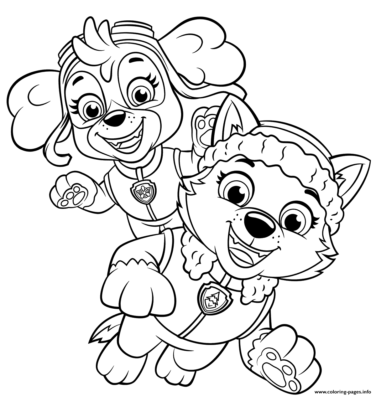 Print skye and everest coloring pages paw patrol coloring paw patrol coloring pages skye paw patrol