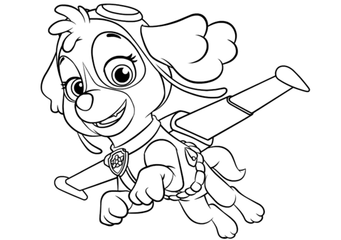 Skye flying coloring page free printable coloring pages