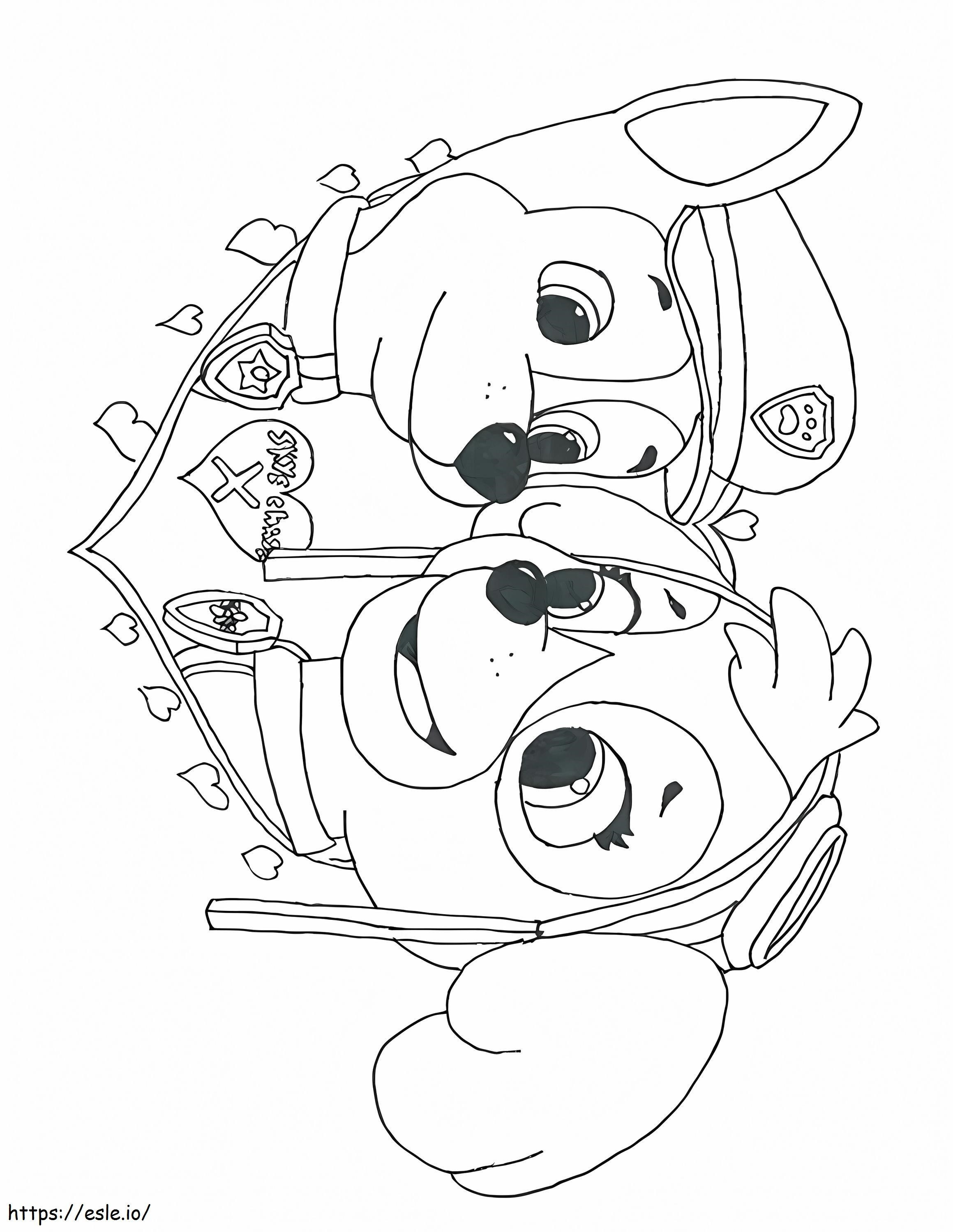 Skye paw patrol coloring page