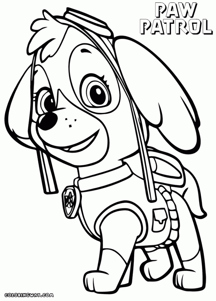 Get this paw patrol coloring pages for preschoolers