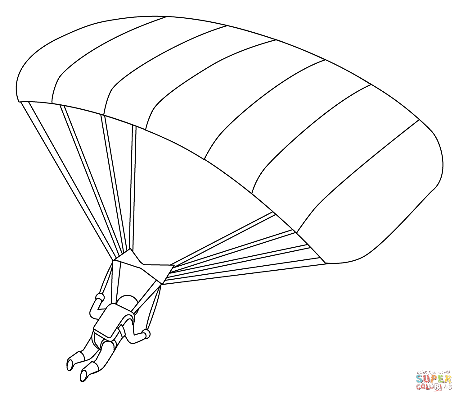 Parachute emoji coloring page free printable coloring pages