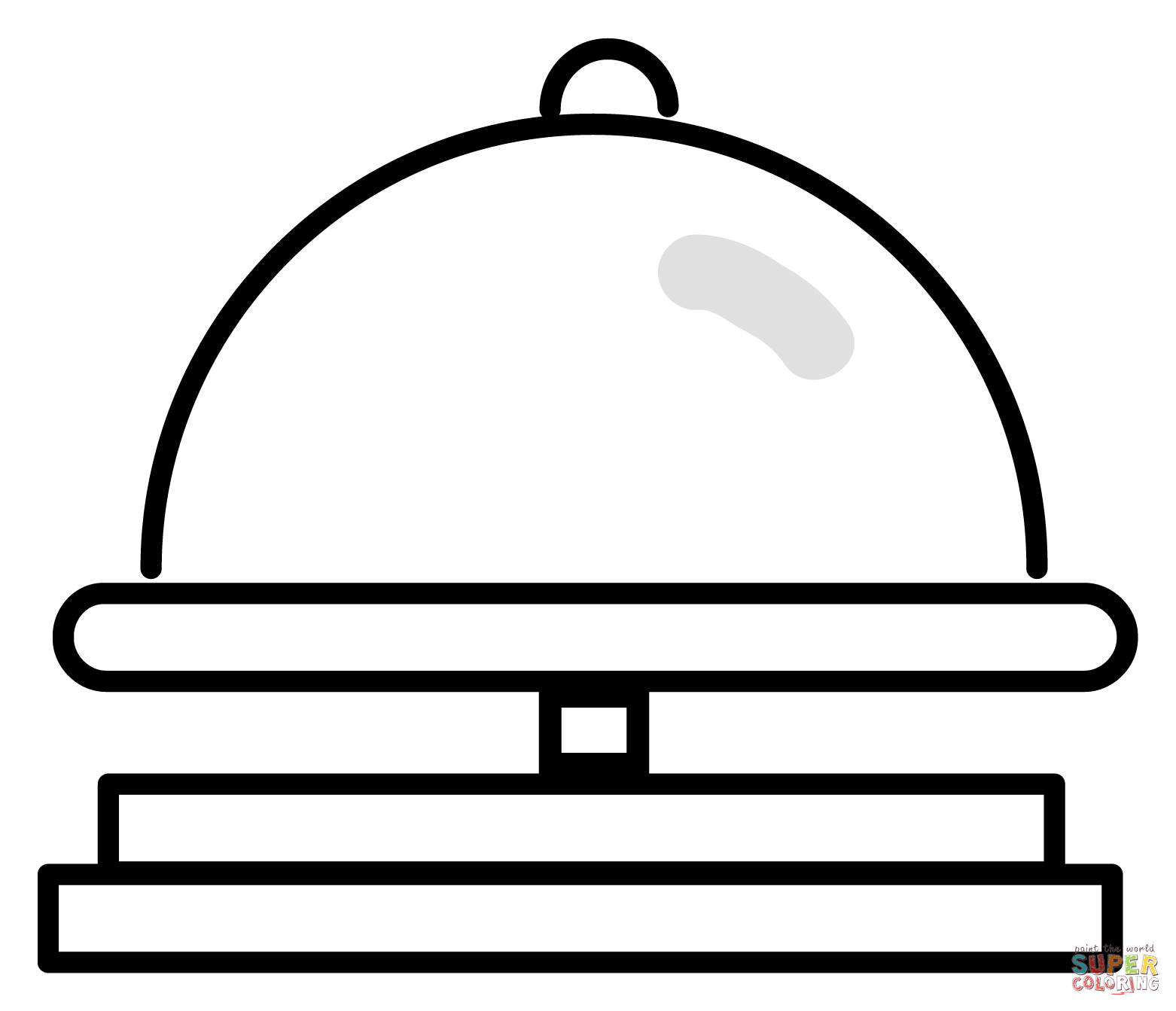 Bellhop bell emoji coloring page free printable coloring pages