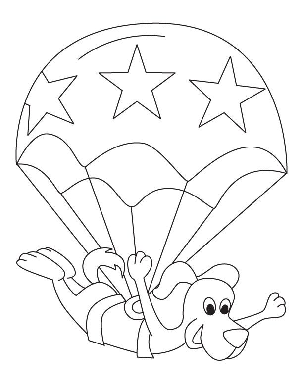 Skydiving coloring pages