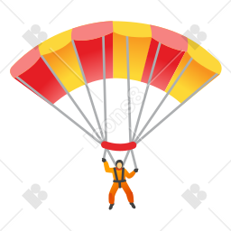 Parachute emoji icon in png svg