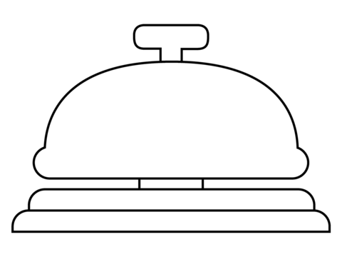 Bellhop bell emoji coloring page free printable coloring pages