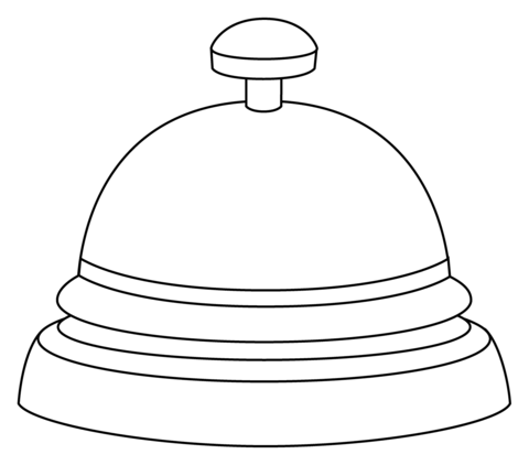 Bellhop bell emoji coloring page free printable coloring pages