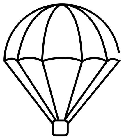 Parachute emoji coloring page free printable coloring pages