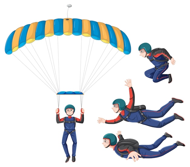 Page d parachute illustration images