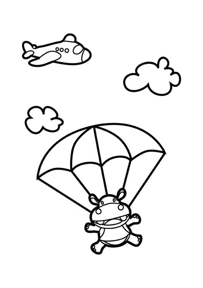 Skydiving coloring pages