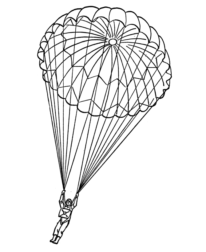 Skydiving coloring pages