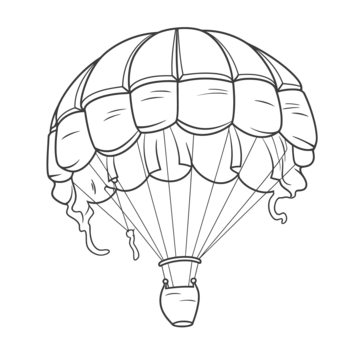 Parachuting outline png transparent images free download vector files