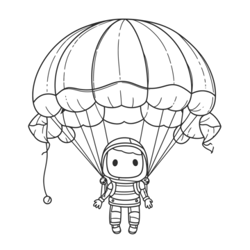 Parachuting outline png transparent images free download vector files