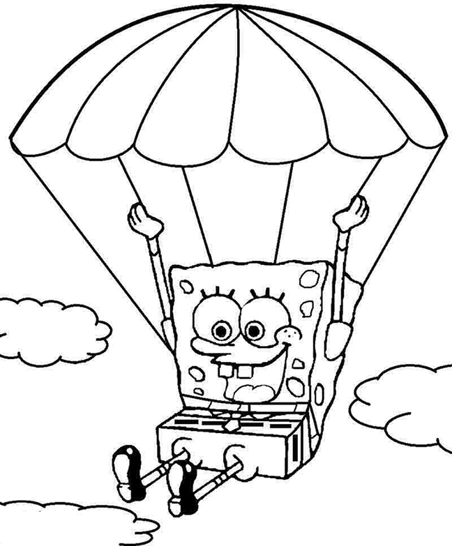 Skydiving coloring pages