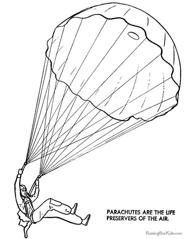 Parachute colorg page colorg pages force pictures memorial day colorg pages