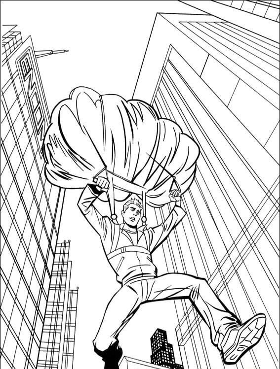 Skydiving coloring pages