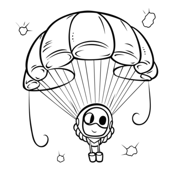 Parachuting outline png transparent images free download vector files