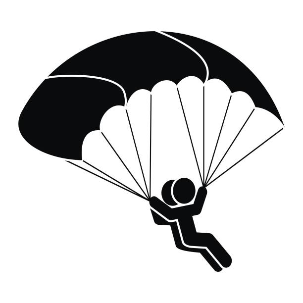 Tandem skydive stock illustrations royalty