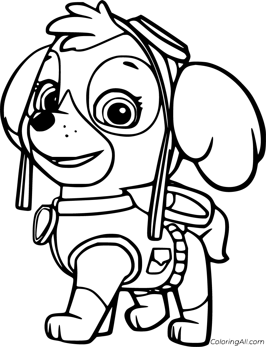 Skye paw patrol coloring pages