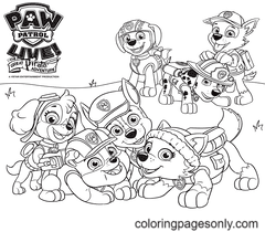 Skye paw patrol coloring pages printable for free download