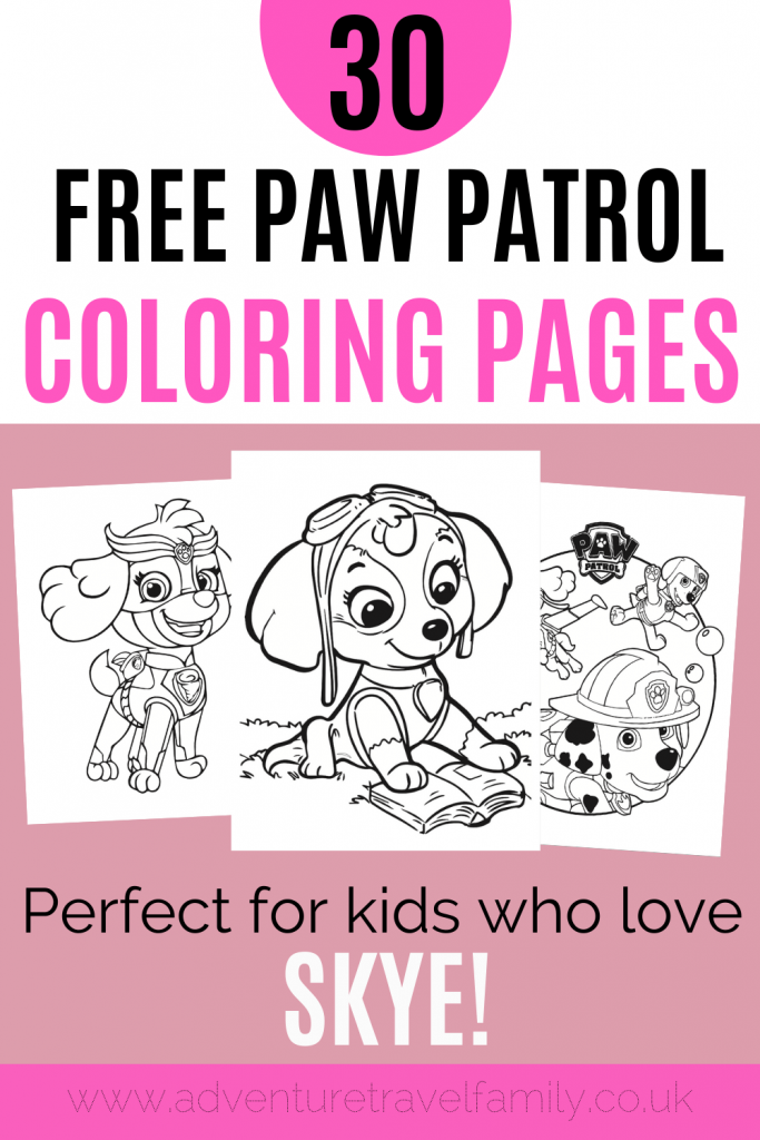 Paw patrol skye loring pages free