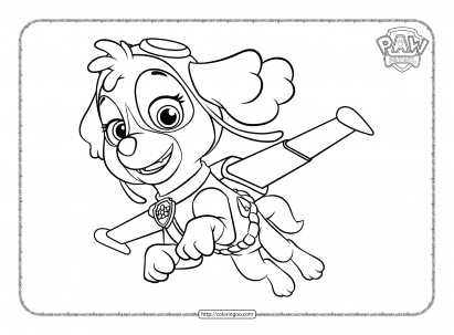 Paw patrol coloring pages free pdf printables