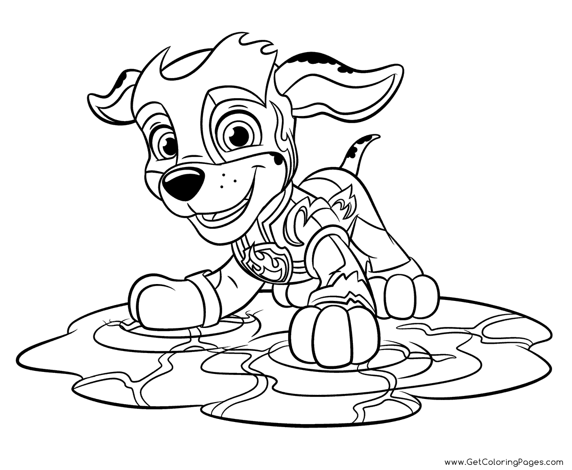 Paw patrol mighty pups coloring pages