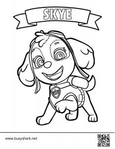 Paw patrol skye free coloring page