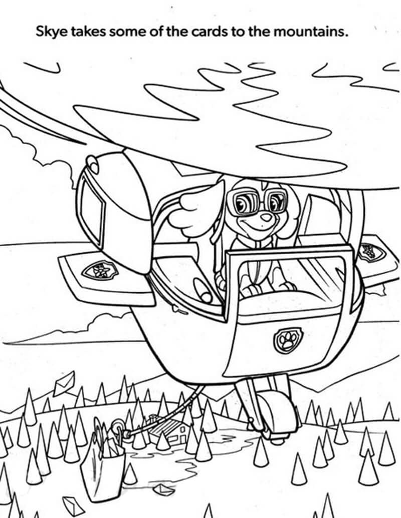 Skye paw patrol coloring pages