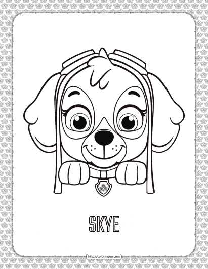 Paw patrol coloring pages free pdf printables