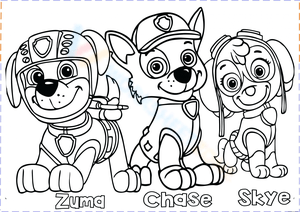 Our collection of free paw patrol coloring pages for kids