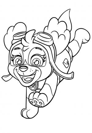 Free printable skye paw patrol coloring pages for adults and kids