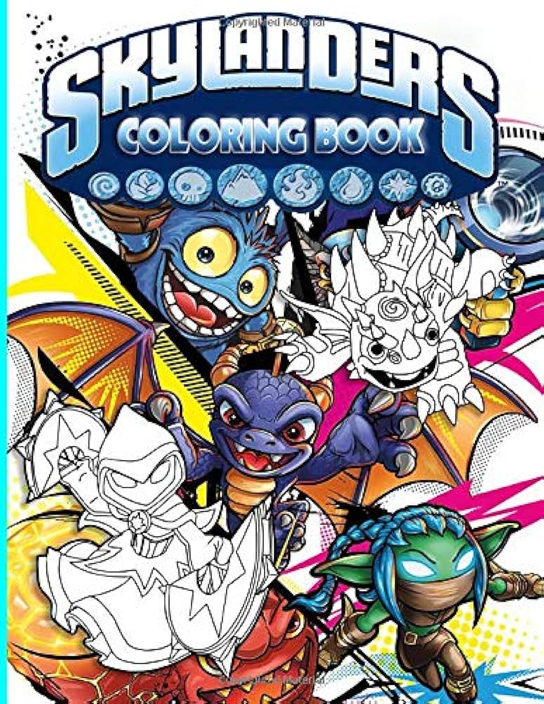 Skylanders coloring book color wonder relaxation coloring books for adults tweens many pages bring happiness wood franklin books