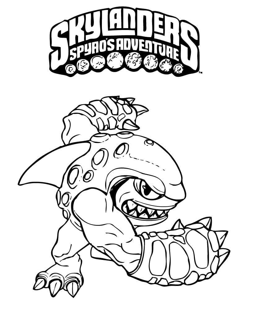 Terrafin skylanders coloring page