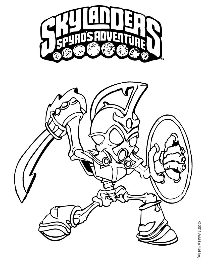 Skylanders spyros adventure coloring pages